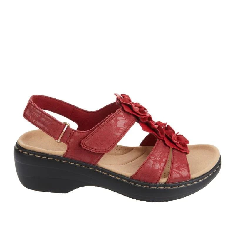 Boheemse Zomersandalen voor Dames - Comfortabele Bloemendecoratie Wedges