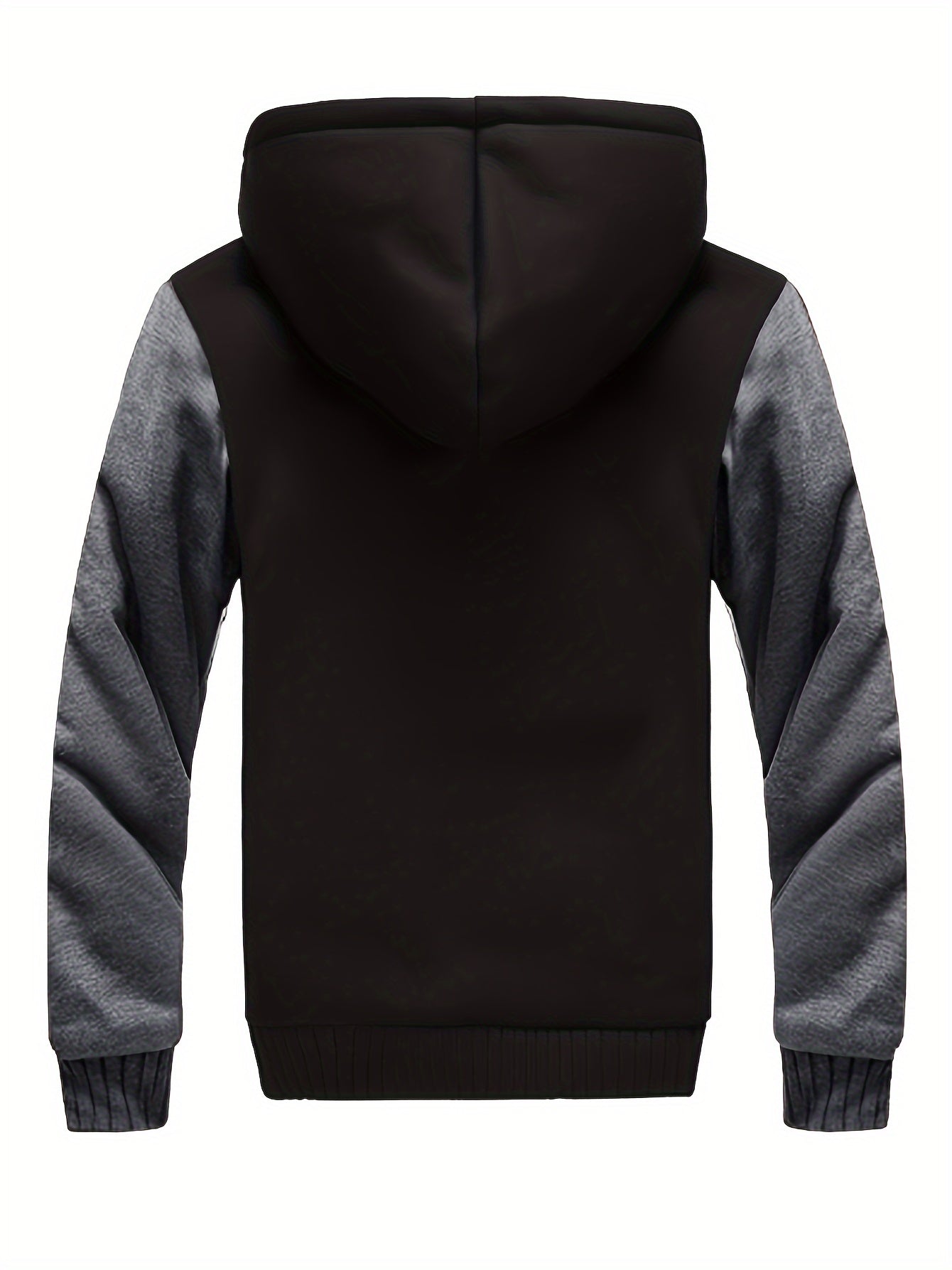 Zwart fleece jack met capuchon - Marvin