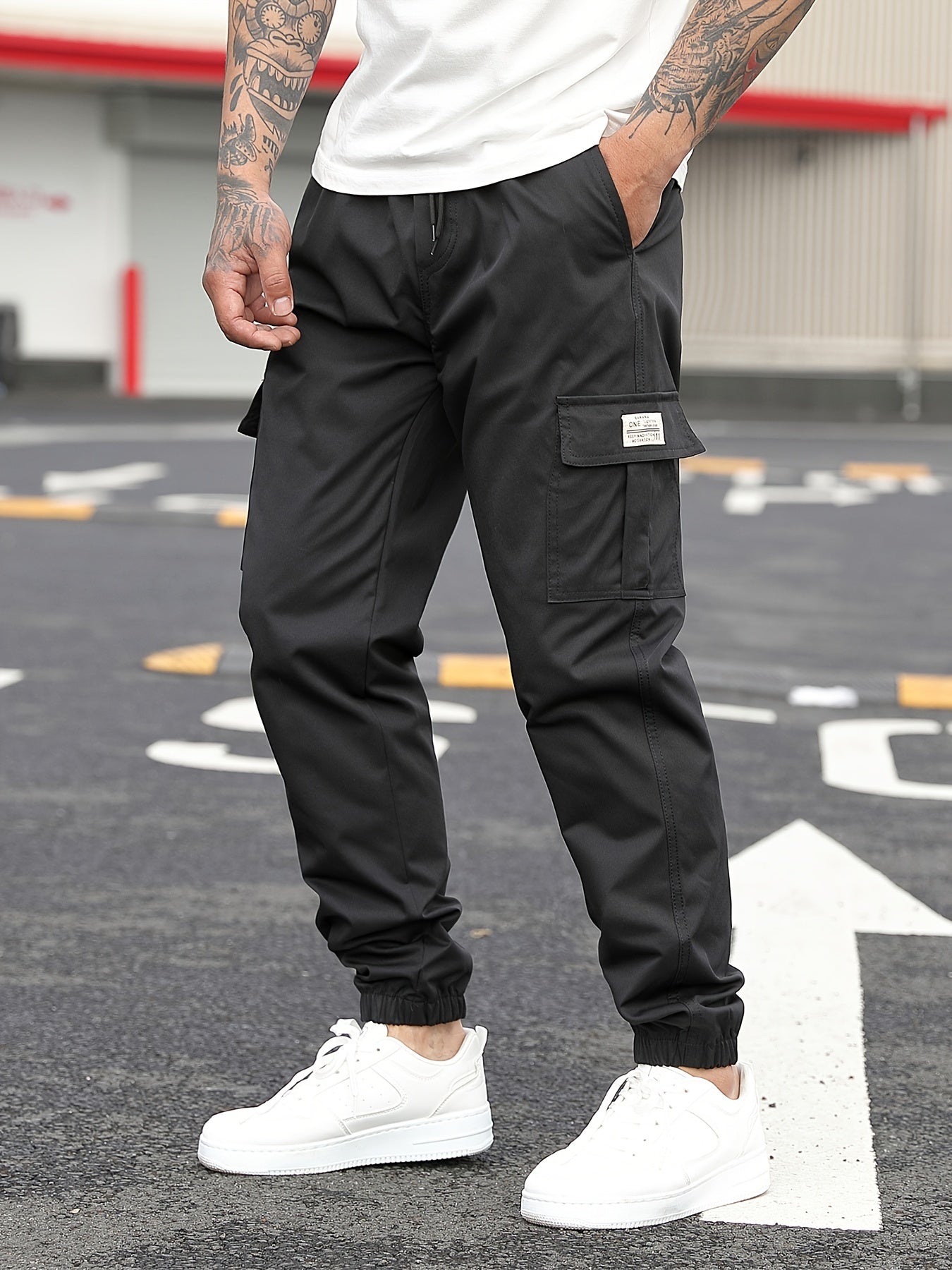 Beige cargo joggingbroek - Lukas