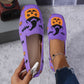 Lichtgewicht Halloween Pompoen Slip-ons - Violet