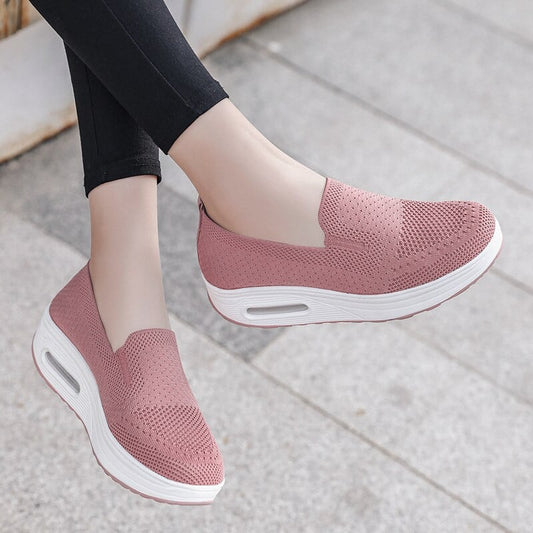 Roze lichtgewicht slip-on sneakers - Sophia