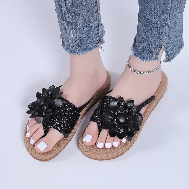 Bloemen Platte Teenslippers voor Dames - Comfortabele Zomersandalen