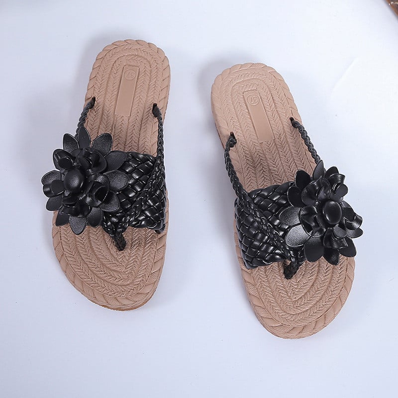 Bloemen Platte Teenslippers voor Dames - Comfortabele Zomersandalen