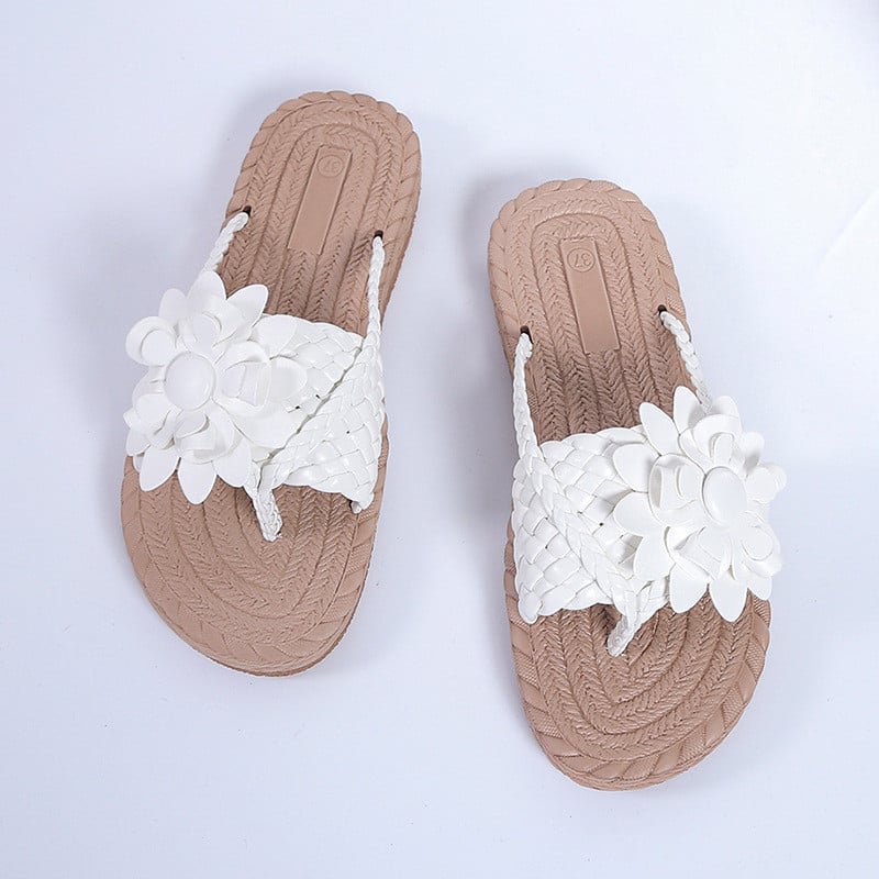 Bloemen Platte Teenslippers voor Dames - Comfortabele Zomersandalen