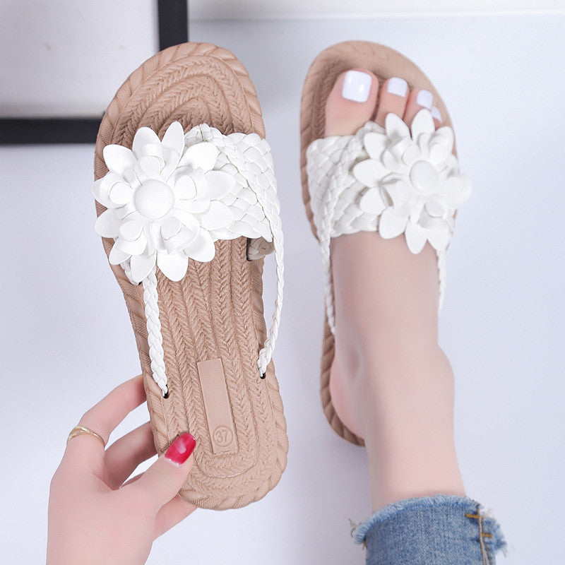 Bloemen Platte Teenslippers voor Dames - Comfortabele Zomersandalen