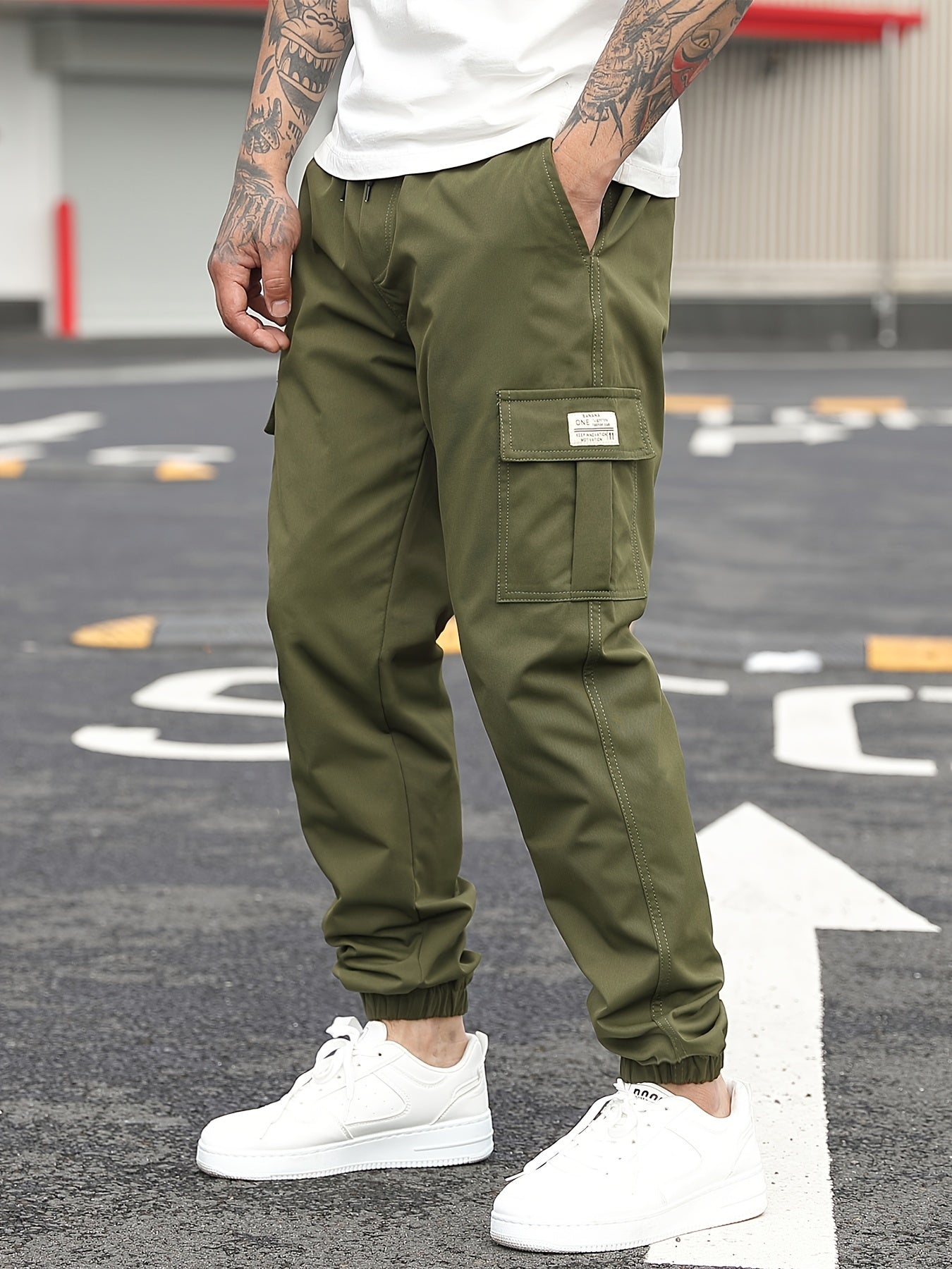 Beige cargo joggingbroek - Lukas