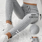 Grijze ribgebreide legging - Sophie