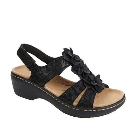 Boheemse Zomersandalen voor Dames - Comfortabele Bloemendecoratie Wedges