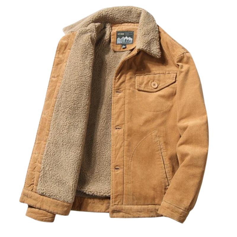 Herfst/Winter Sherpa Jack in Khaki - Heren