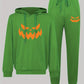 Groen Halloween Joggingpak met Pompoenprint