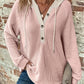 Casual Hoodie Met Kleurblok En Trekkoord - Wit/Olijfgroen