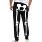 Zwarte Halloween joggingbroek met skeletprint - Tobias