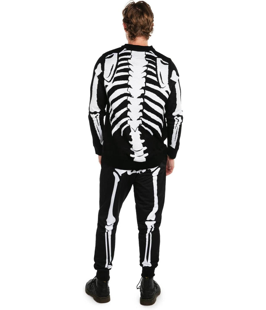 Zwarte Halloween joggingbroek met skeletprint - Tobias