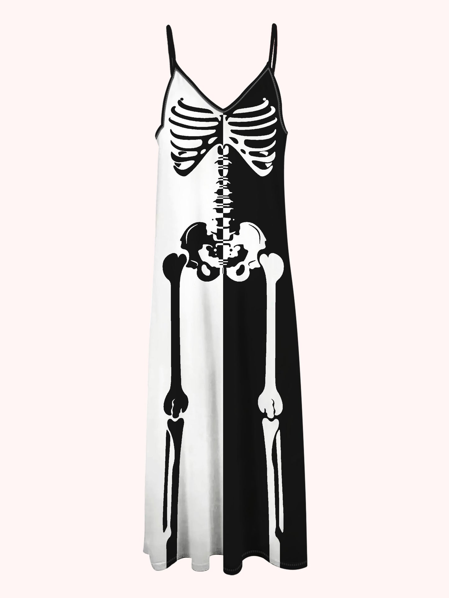 Elegante Skeletprint Jurk - Bianca