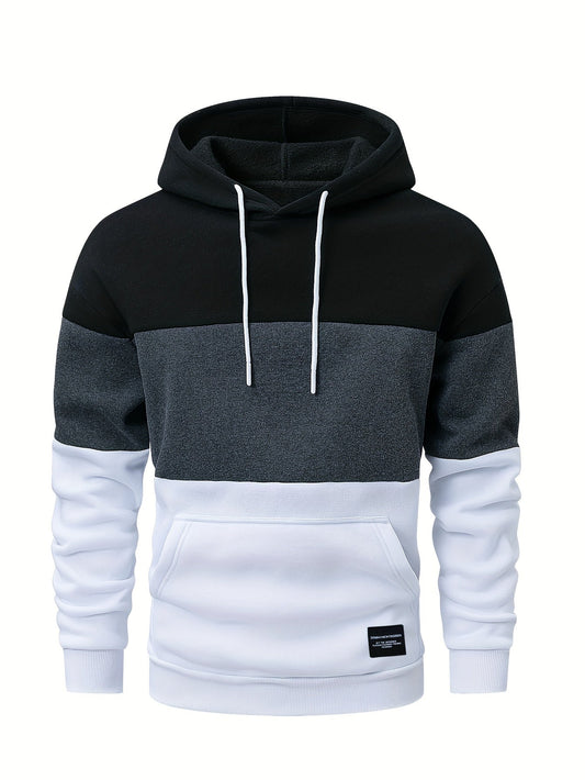 Zwart-grijze colorblock hoodie - Jonas