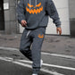 Groen Halloween Joggingpak met Pompoenprint