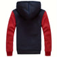 Zwart fleece jack met capuchon - Marvin