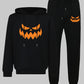 Groen Halloween Joggingpak met Pompoenprint