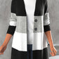 Gebreid damesvest in colorblock met knoopsluiting - Sophie