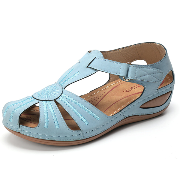 Casual Comfort Wedge Sandalen voor Dames - Blauwe Sandalen