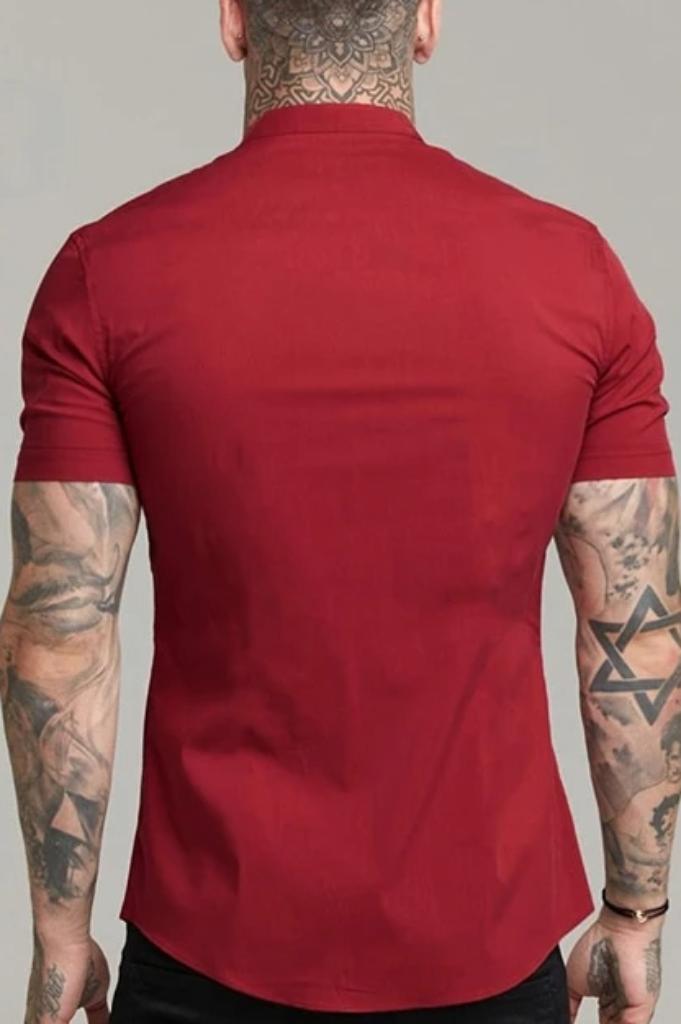 Rood shirt met korte mouwen - Max