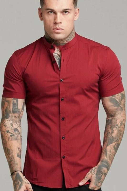 Rood shirt met korte mouwen - Max