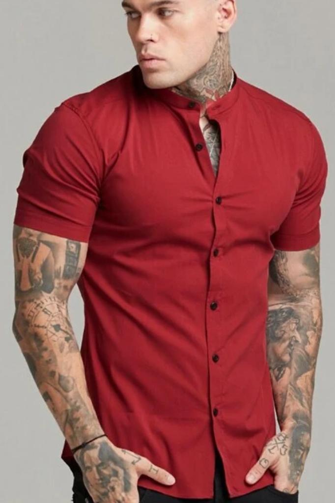 Rood shirt met korte mouwen - Max