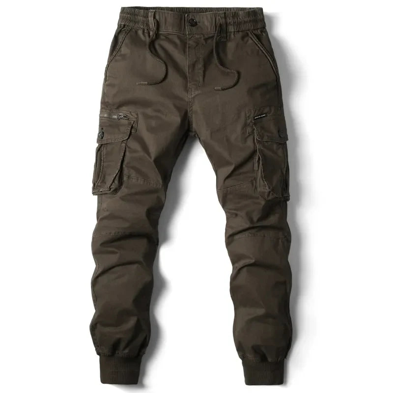 Beige Cargo Joggers Met Stretch - Noah