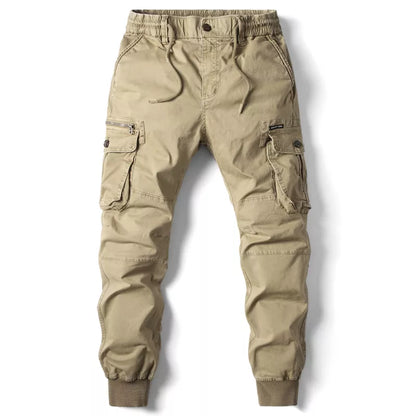 Beige Cargo Joggers Met Stretch - Noah