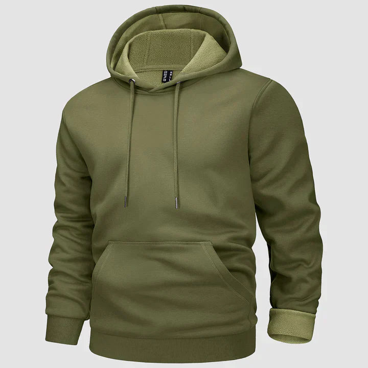 Fleece Hoodie Khaki – Elias