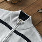 Zwart-Wit Gestreepte Half-Zip Trui - Finn