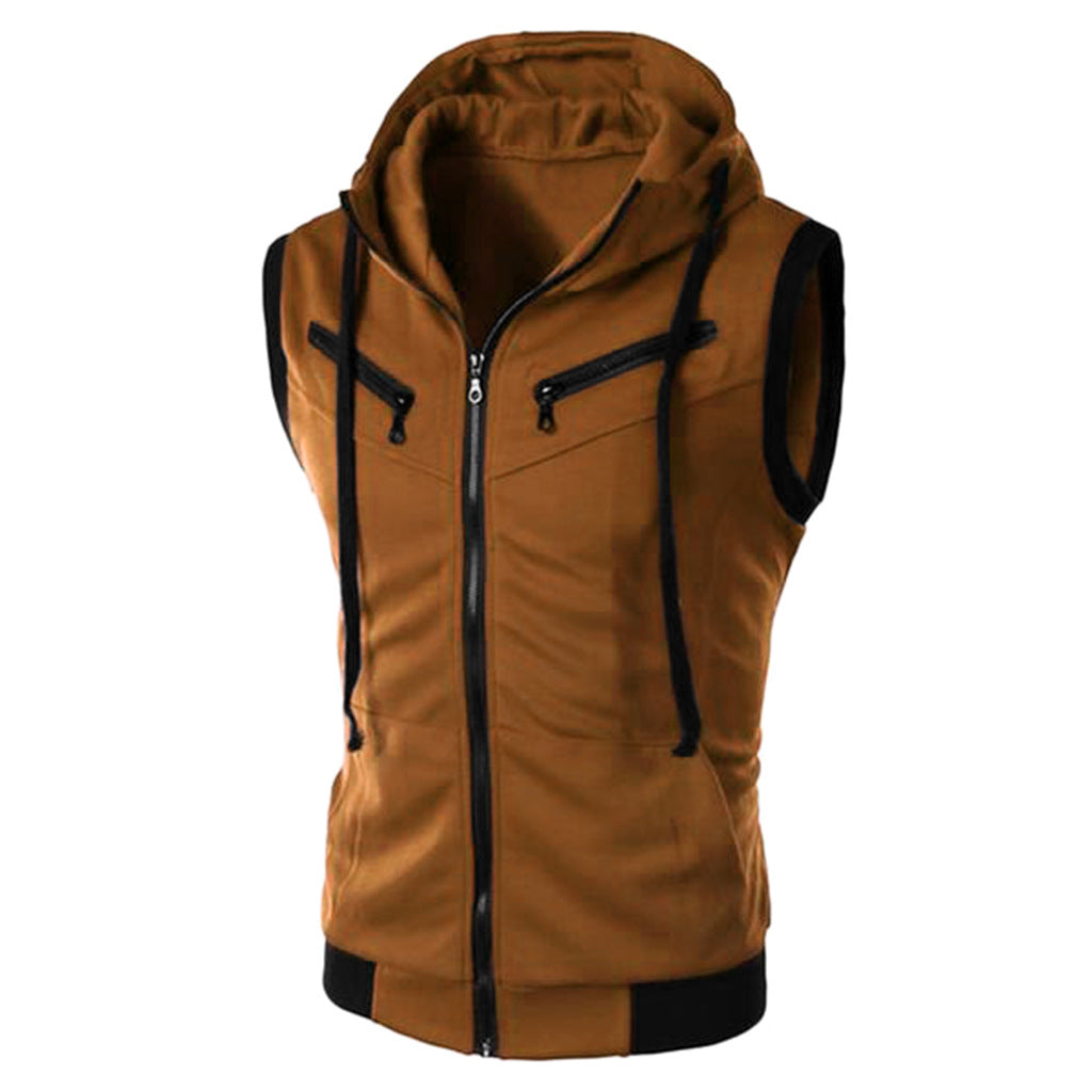 Grijze Mouwloze Hooded Vest - Max