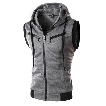 Grijze Mouwloze Hooded Vest - Max