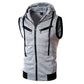 Grijze Mouwloze Hooded Vest - Max