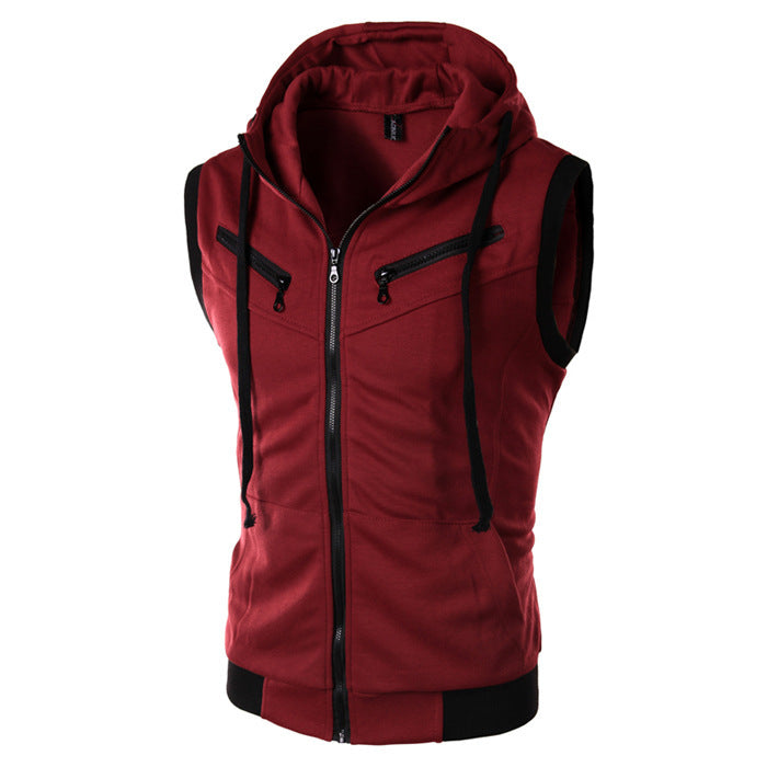 Grijze Mouwloze Hooded Vest - Max