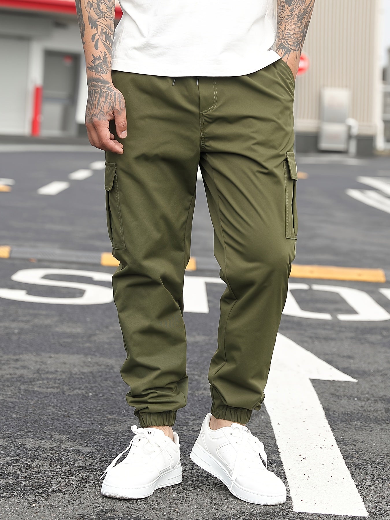 Beige cargo joggingbroek - Lukas