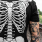 Zwart T-shirt - Skeletprint griezelig ontwerp