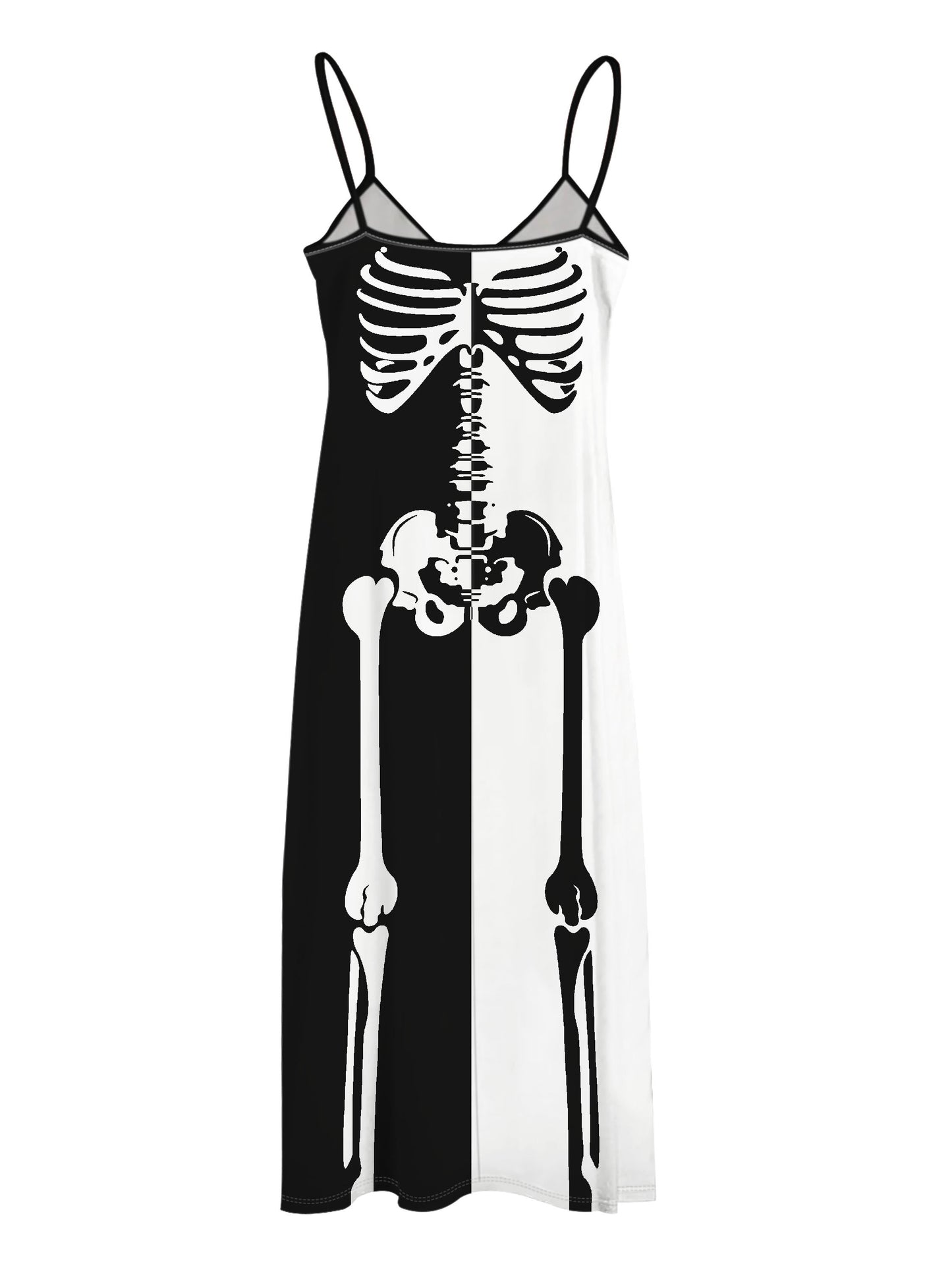 Elegante Skeletprint Jurk - Bianca