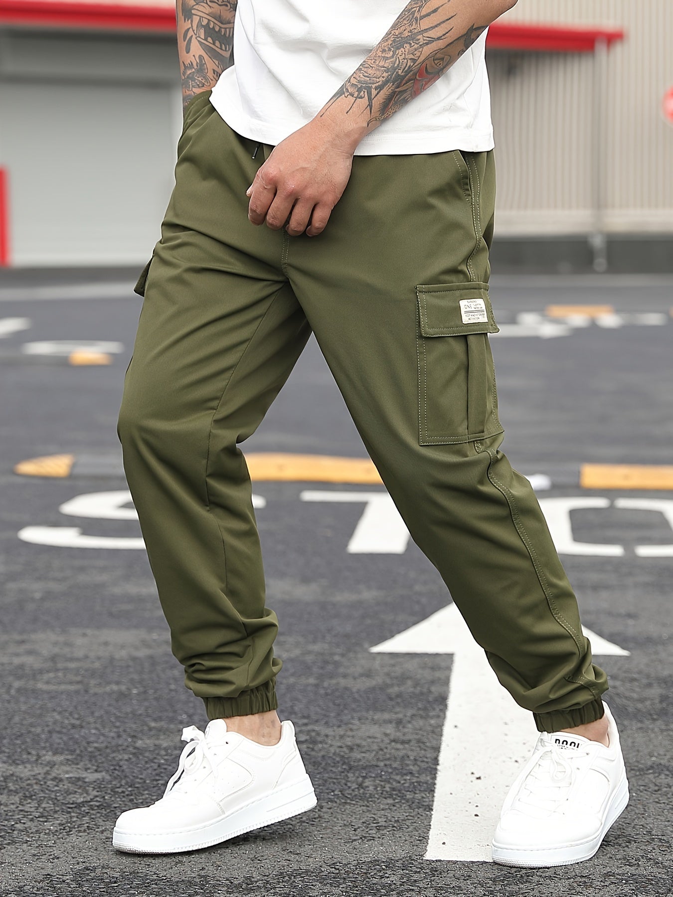 Beige cargo joggingbroek - Lukas