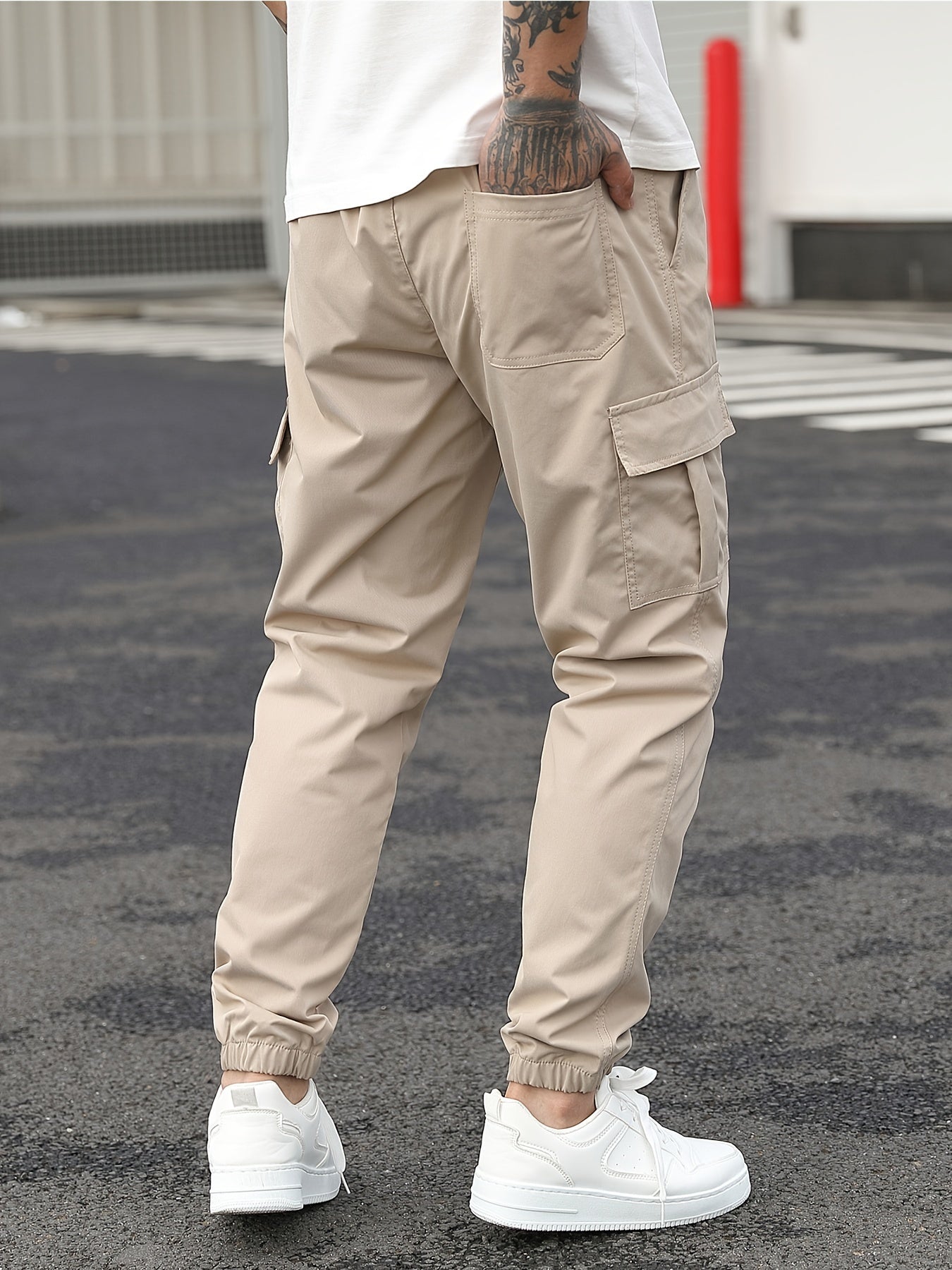 Beige cargo joggingbroek - Lukas