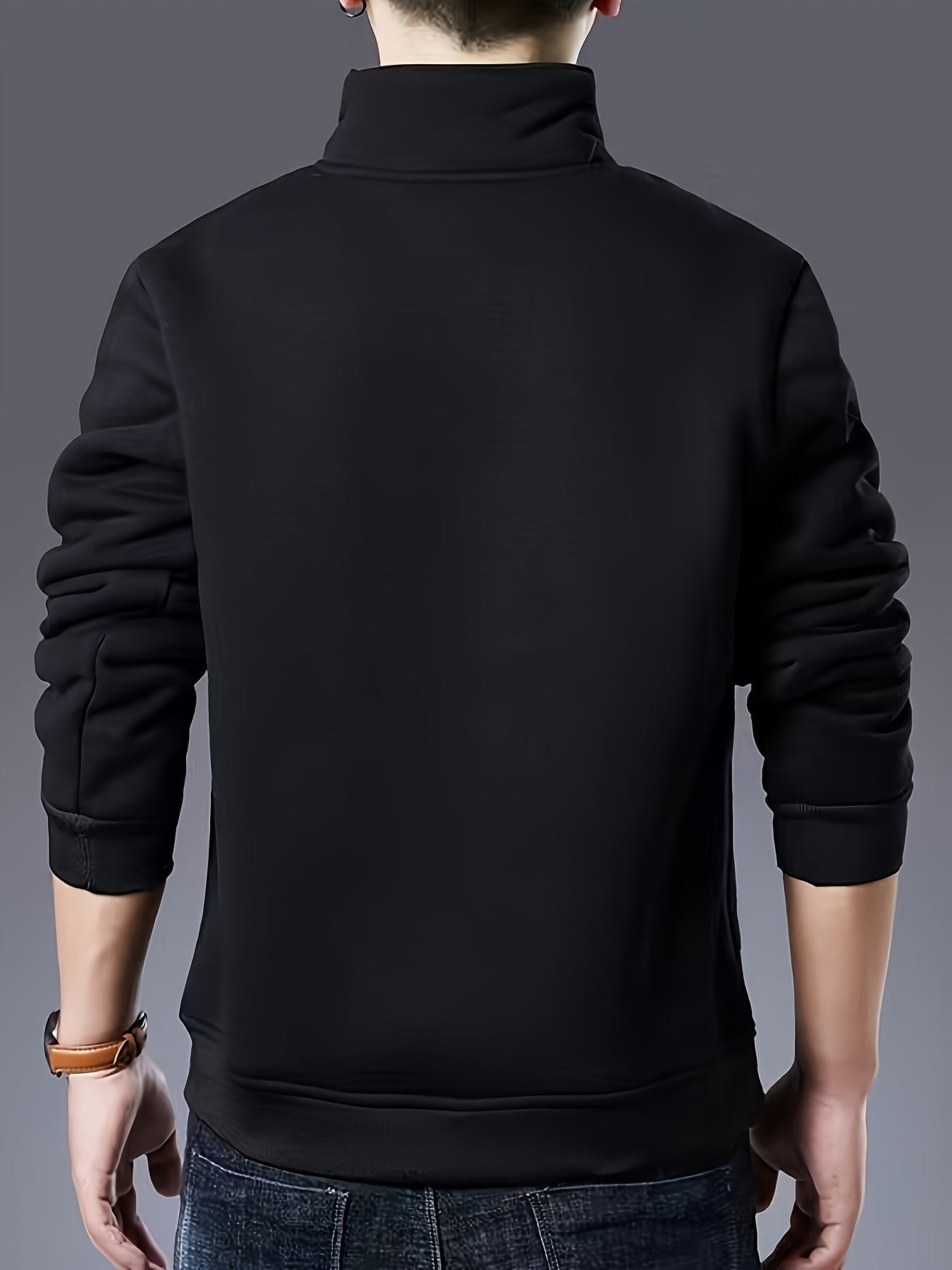 Grijs pullover shirt met halve rits - Tobias