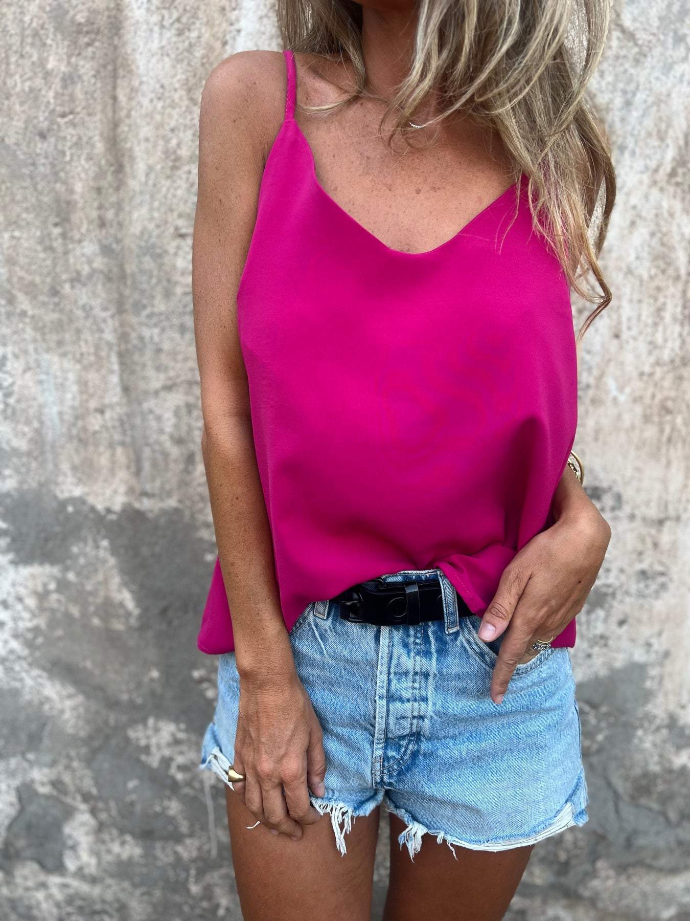 Blauwe Casual Top - Mouwloze Sling voor Lente/Zomer