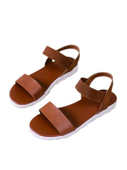 Bruine Casual Sandalen - Eenvoudige Stijl voor Lente/Zomer