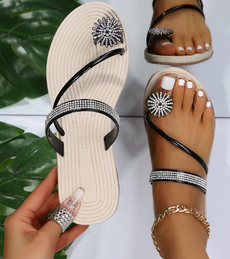 Casual Platte Sandalen met Strass - Luna