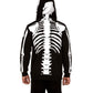 Zwarte skelet-hoodie met rits – Halloween Hoodie Felix