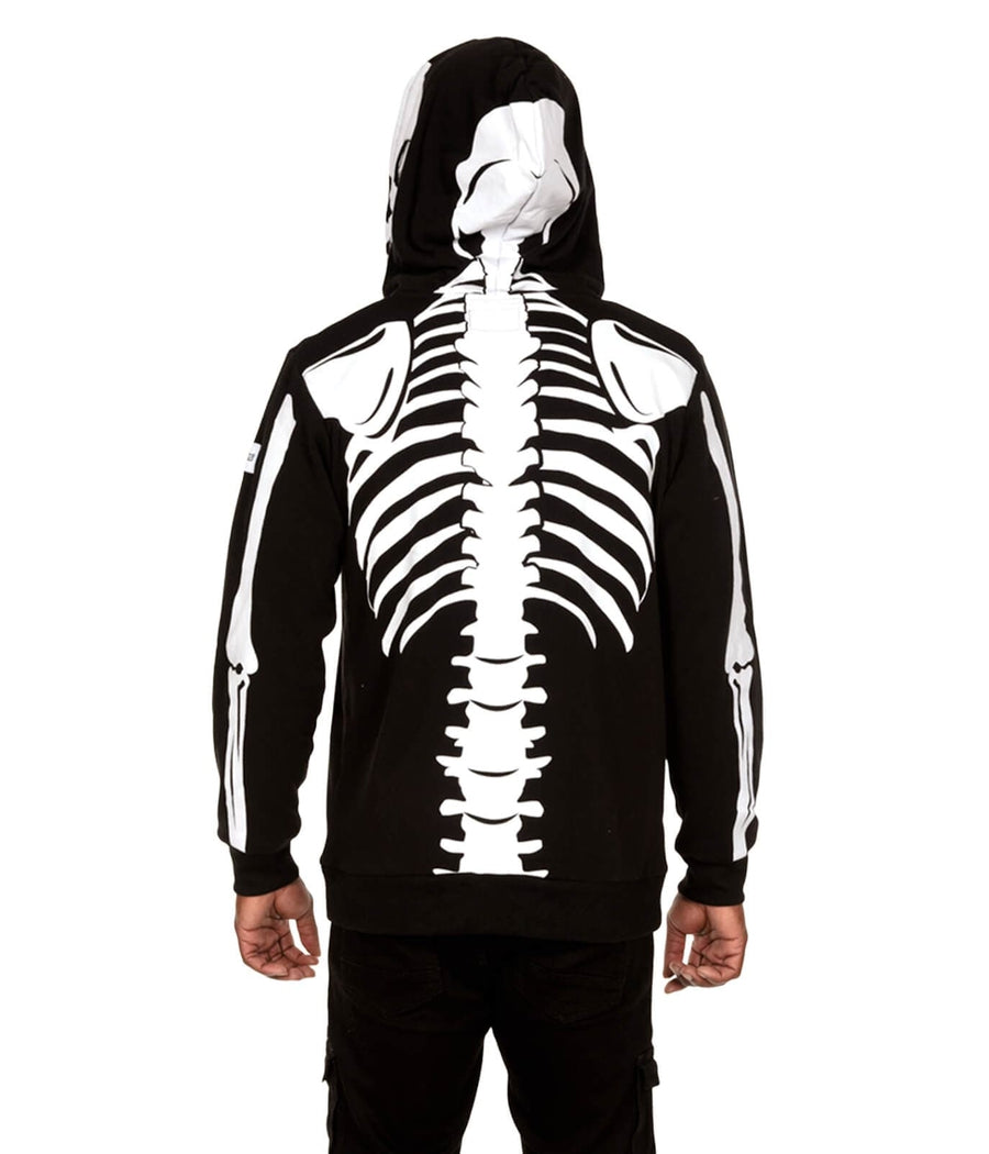 Zwarte skelet-hoodie met rits – Halloween Hoodie Felix