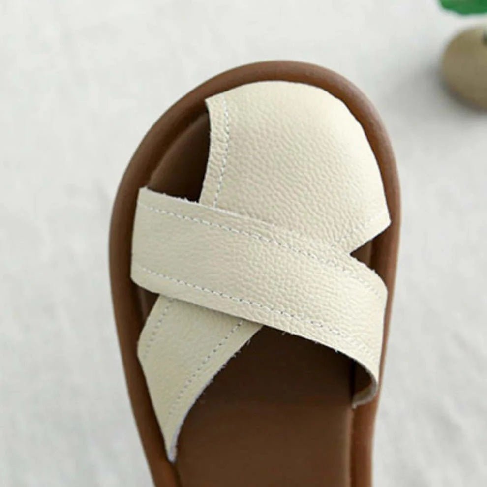 Witte sandalen met klittenband voor kinderen - Max