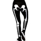 Zwarte legging met witte skeletprint - Halloween legging Laura